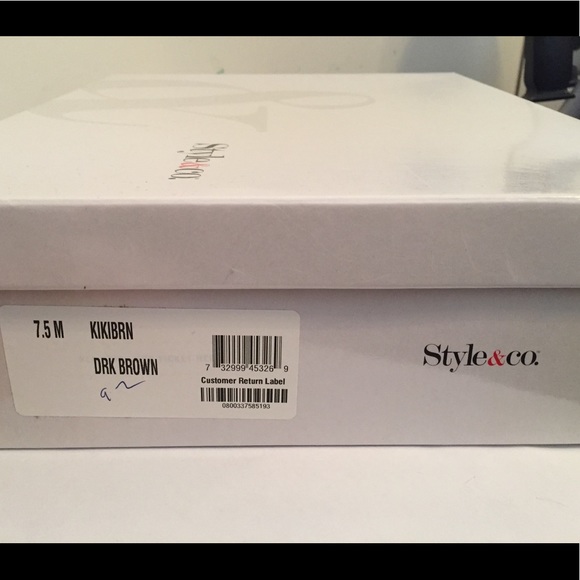 Style & co dark brown leather boots - Picture 3 of 3